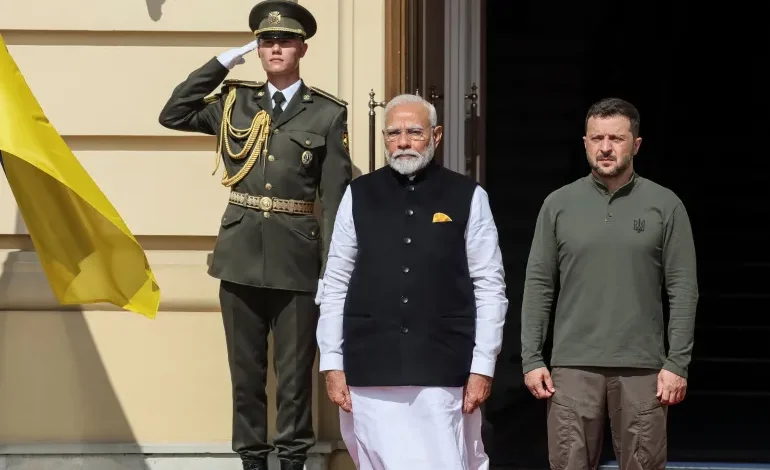 Indian Prime Minister Narendra Modi Makes Historic Visit to Ukraine, Meeting President Zelensky