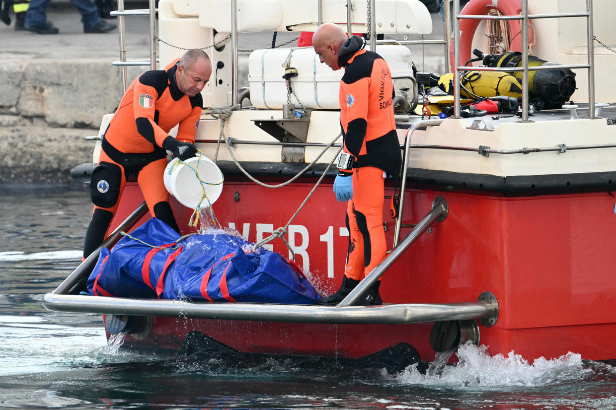 Divers Recover Body of 5th Victim of Sicily Bayesian Superyacht Tragedy