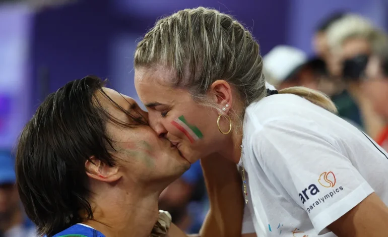 Paralympic Sprinter Pops the Question on the Stade de France Track