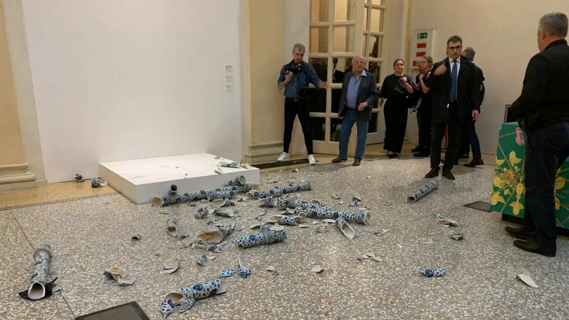 Ai Weiwei Sculpture Destroyed During Bologna Exhibition Opening in Italy