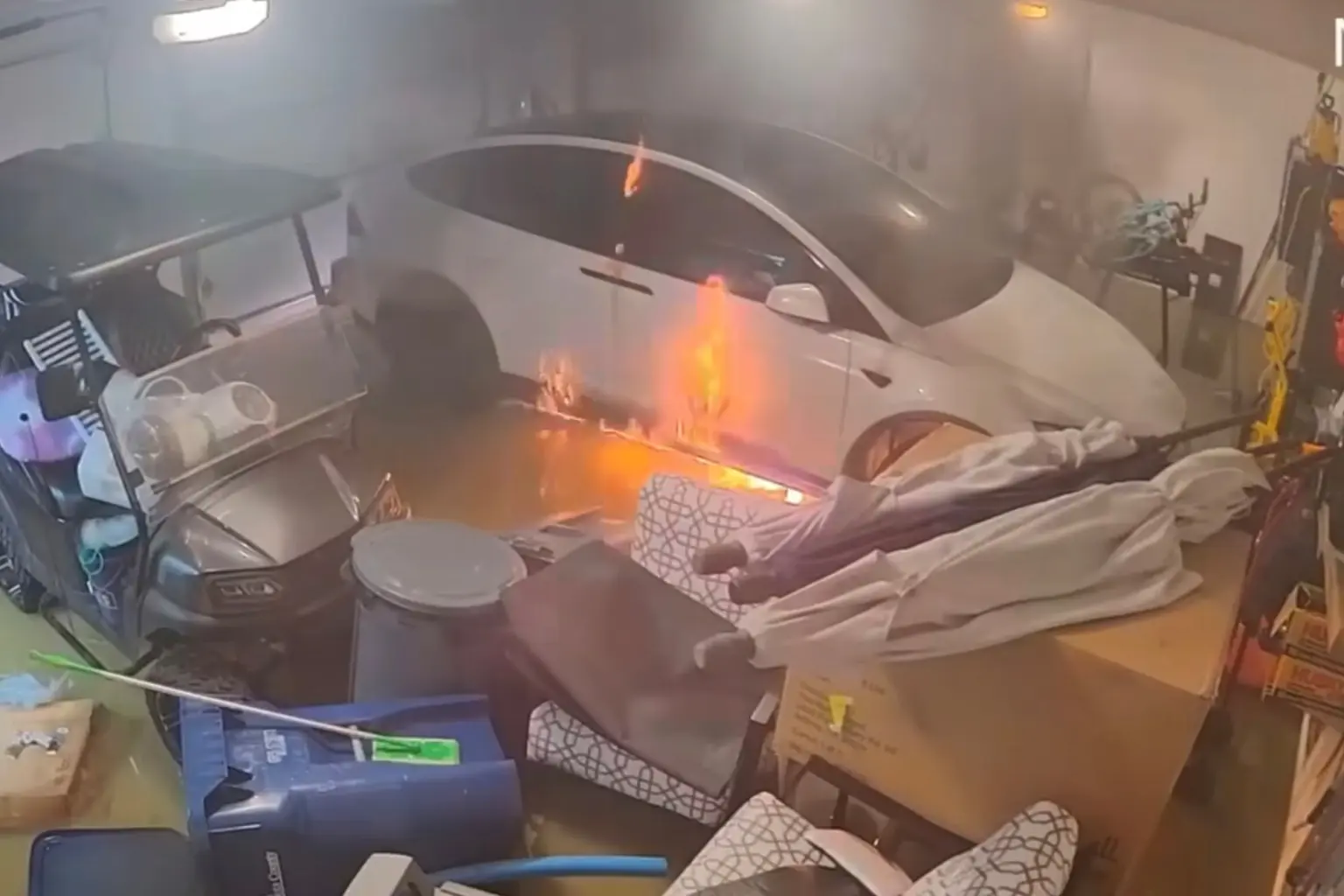 Tesla Catches Fire in Flooded Florida Garage After Hurricane Helene: Officials Issue Warning