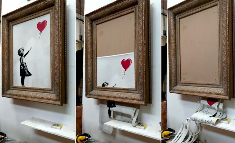 Banksy’s ‘Girl With Balloon’ Recovered After Burglary, Two Men Charged