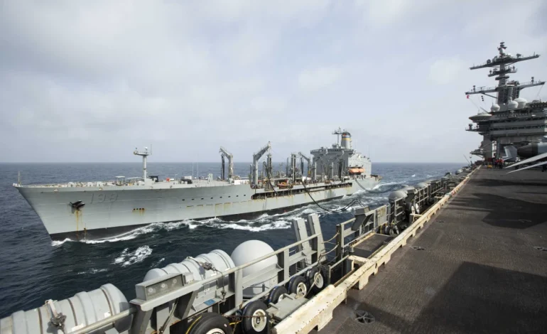 US Navy Replenishment Ship Damaged After Middle East Refueling Operation