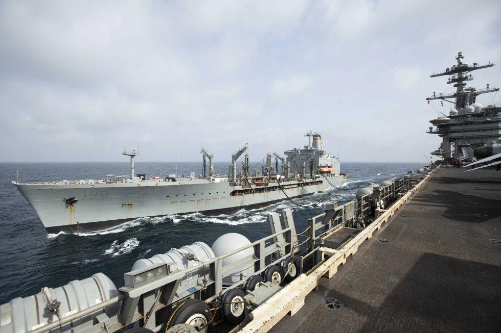 US Navy Replenishment Ship Damaged After Middle East Refueling Operation