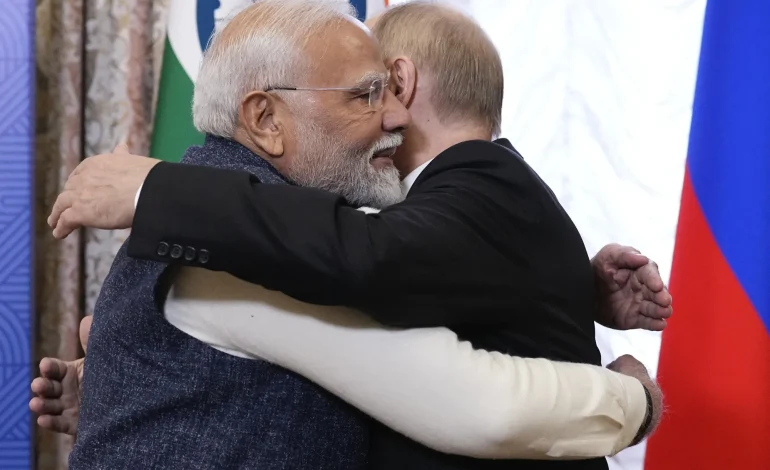 India’s Modi, Russia’s Putin Hail “Deepening Friendship” at BRICS Summit