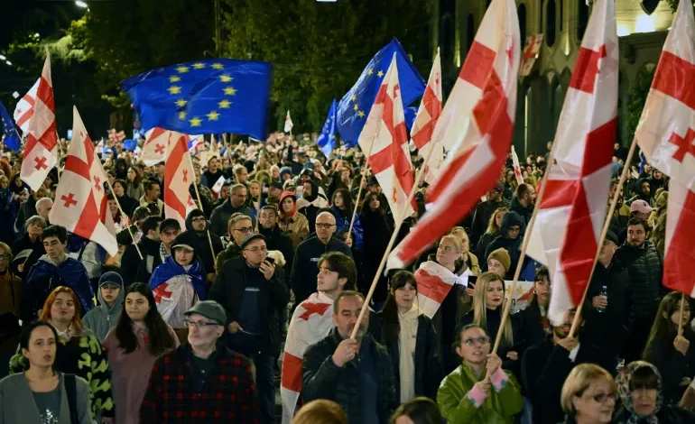 Georgians Rally in Support of EU Membership Ahead of Crucial Elections