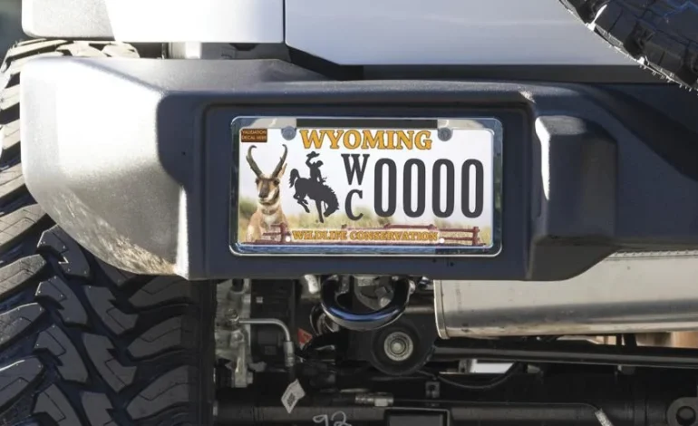 New Pronghorn Conservation License Plate Available to Wyoming Drivers