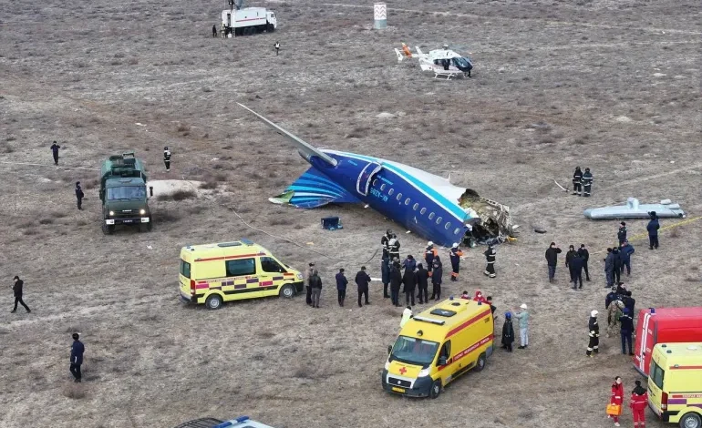 Passenger Plane Crashes in Kazakhstan, Leaving Several Injured