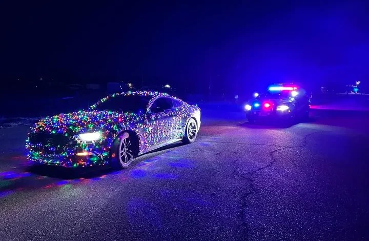 Wyoming Highway Patrol Urges Drivers to Keep Holiday Lights Off Vehicles