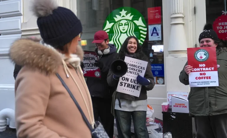 Starbucks Baristas Expand Strike to Over 300 Locations Nationwide on Christmas Eve