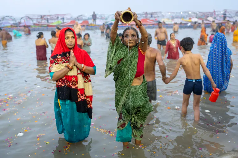 Millions Gather for India’s Kumbh Mela as Pilgrims Plunge into Freezing Rivers