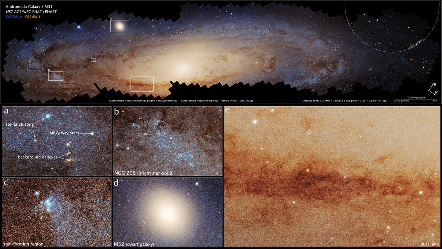 Hubble Reveals Andromeda Galaxy’s Dynamic Past