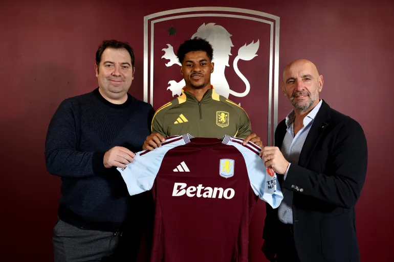 Manchester United’s Rashford Joins Aston Villa on Loan